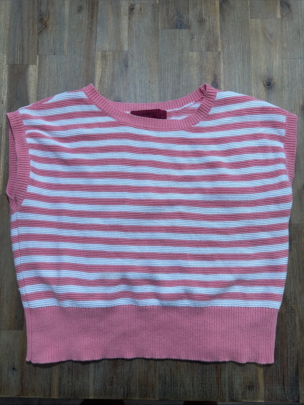 Kids Pink & White Striped Knit Top